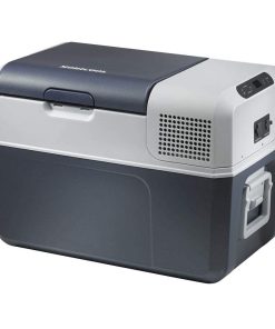 Mobicool FR40 AC/DC - Nevera termoeléctrica portátil, Conexiones 12/24/230 V, 38 litros de Capacidad, clasificación energética A+, Color Azul/Gris