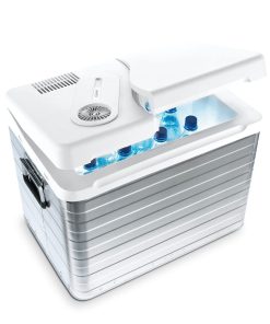 Mobicool MQ40A Nevera Eléctrica Portátil, Aluminio, 39 l, mini nevera para coche, camión, barco y autocaravana, 12 y 230 V