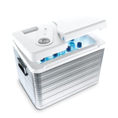 Mobicool MQ40A Nevera Eléctrica Portátil, Aluminio, 39 l, mini nevera para coche, camión, barco y autocaravana, 12 y 230 V