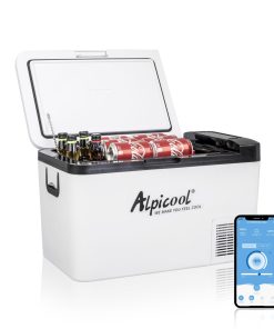 Alpicool K25 25 litros Neveras de Viaje Portátil Nevera Congelador de Coche 12/24V CC Eléctrica Frigoríficos para Automóvil para Camping, Viajes, Picnic