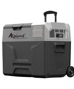 Alpicool ECX40 40L Compresor Nevera Nevera 12V Nevera Eléctrica Portátil Coche para Camping con Puerto USB, Rueda telescópica Varilla, Recargable (Batería No Incluida)