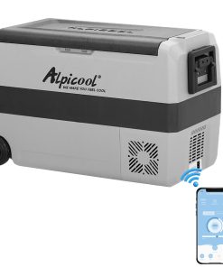 Alpicool T50 50 litros Nevera portátil 12 V 24 V congelador, pequeño congelador para coche, camping, camión, barco y enchufe con puerto USB